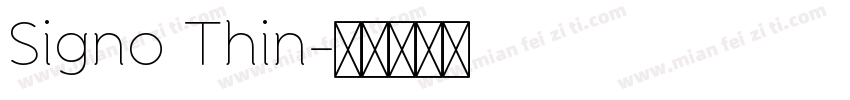 Signo Thin字体转换